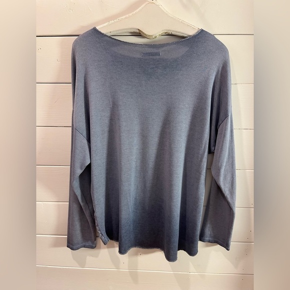 🩵 ANGELA MARA – Graphic knit-effect top – Size XL - Picture 9 of 13